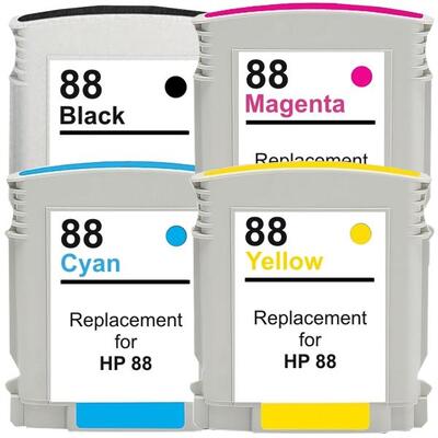 Hp Compatible 88Xl Remanufactured Inkjet Cartridge Set 4 Cartridges