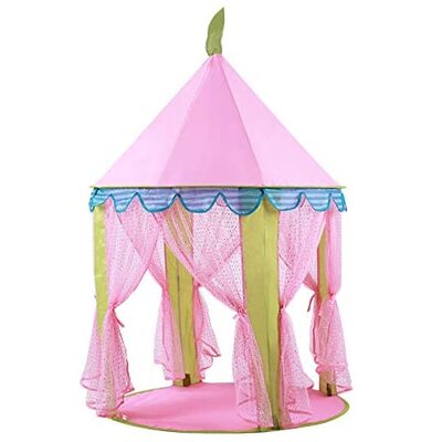 Princess Castle Play Tent For Kids With Mat And Carry Bag (Pink)