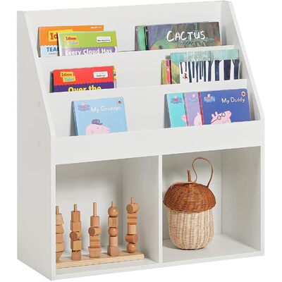 Kids Shelving Unit 3 Shelves 2 Compartments