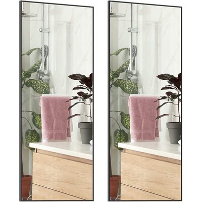 Set of 2 Full-Length Mirror Long Standing for Bedroom and Bathroom