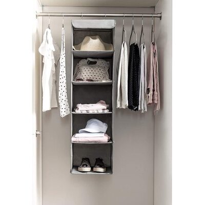 5 Foldable Shelf Hanging Closet Organizer Space Saver for Clothes Storage