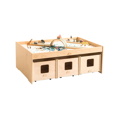 Kids Wooden Activity Table With Storage Box