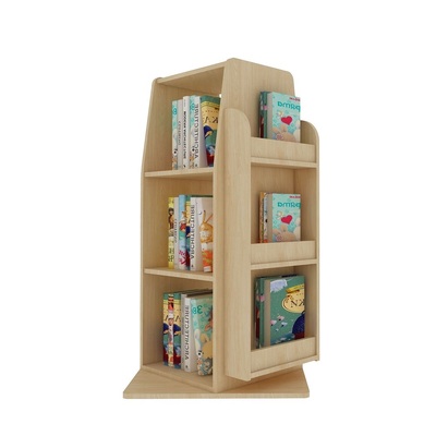 Kids Wooden Revolving Bookcase Bookstand - H100cm