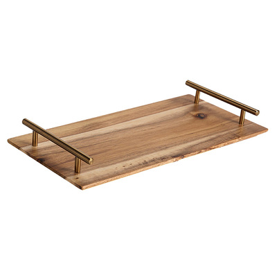 30Cm Brown Rectangle Wooden Acacia Food Serving Tray Charcuterie Board Centerpiece  Home Decor