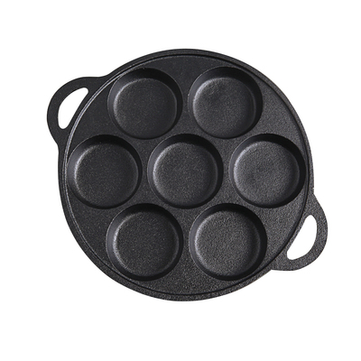 31.5Cm Cast Iron Takoyaki Fry Pan Octopus Balls Maker 7 Hole Cavities Grill Mold