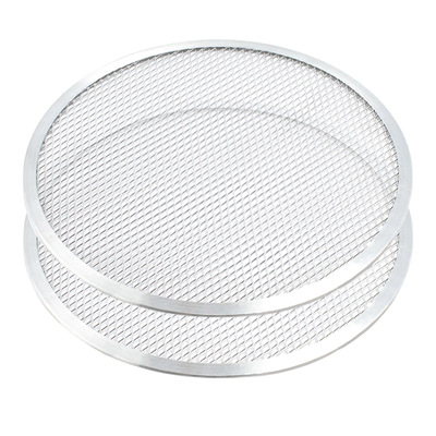 2X 12-Inch Round Seamless Aluminium Nonstick Commercial Grade Pizza Screen Baking Pan