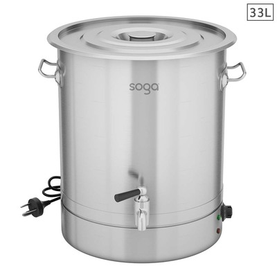 33L Stainless Steel Urn Commercial Water Boiler  2200W