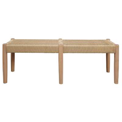 Kelly Loom Oak Bench Natural Stylish and Durable Seating