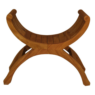 Solid Mahogany Single Seater Stool (Light Pecan)