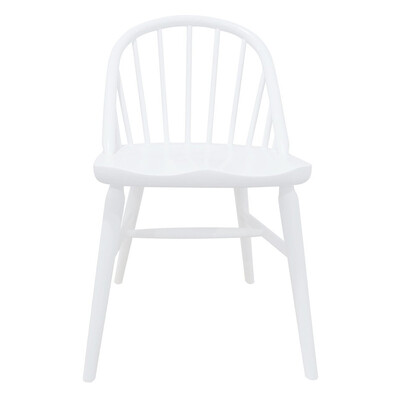 2x Solid Oak Dining Chair -(White)