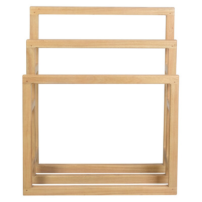 Solid White Cedar Wood Towel Stand (Natural)