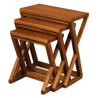 Nest of Tables - Set of 3 (Light Pecan)