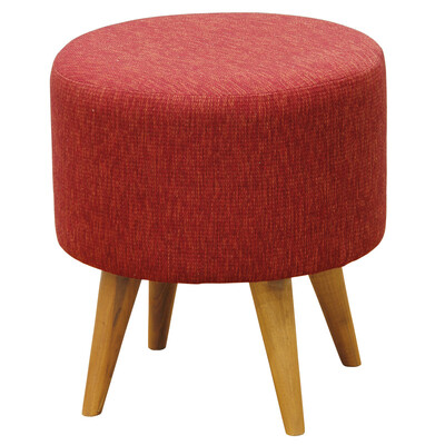 Round Ottoman (Cherry Red)