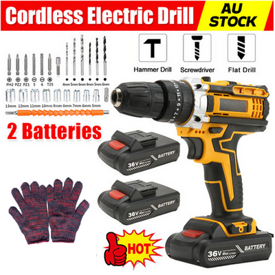 48V Brushless Cordless Drill Impact Driver Kit