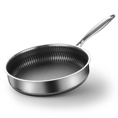 316 Stainless Steel Frying Pan Non-Stick Cooking Cookware 32cm without lid