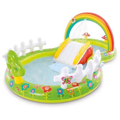 Colorful Inflatable My Garden Water Filled Play Center With Slide 57154Np