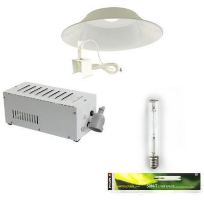 400W Hps Grow Light Kit With Son-T Bulb And 730Mm Deep Bowl Reflector