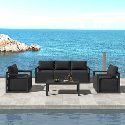 5-Seater Deep-Seated Patio Set White