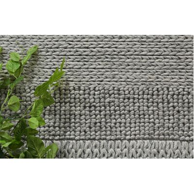 Grace Grey Wool Blend Rug 160x230cm