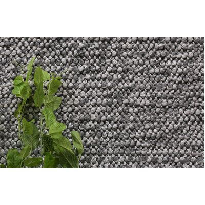 Loopy Charcoal Wool Blend Rug 160x230cm