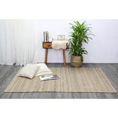 Grey Natural Basket Weave Jute Rug 230x320cm