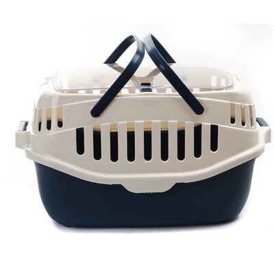 Medium Pet Crate Carrier Cage With Mat (Blue)