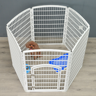 White Foldable Plastic Pet Pen With Gate