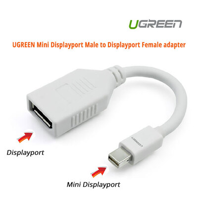 Mini Displayport Male To Displayport Female Adapter (10445)