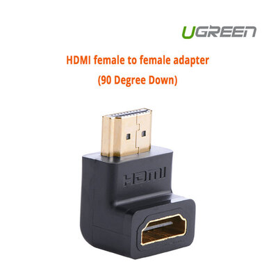 Hdmi Female To Female Adapter (90 Degree Down) (20109)