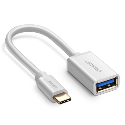 Usb Type-C Male To Usb 3.0 Type A Female Otg Cable - White 15Cm (30702)