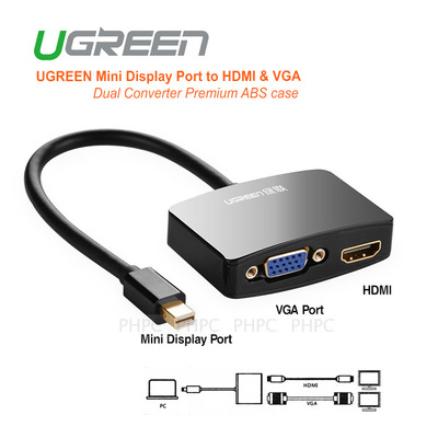 4K Mini Displayport To Hdmi / Vga Adapter - Black (10439)