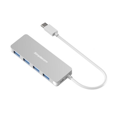 USB 3.1 Type C to 4 Port USB 3.0 Hub Silver