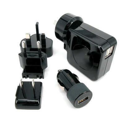 Multi Plugs Usb Wall Charger Adapter 4.2 A Us Uk Eu Au Plugs With Car Charger