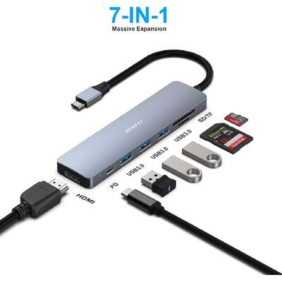 USB C HUB 7-in-1