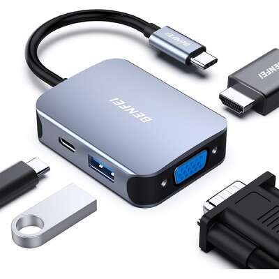 USB C HUB 4-in-1