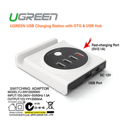 Multifunction Usb Charging Station With Otg Usb Hub (20352)