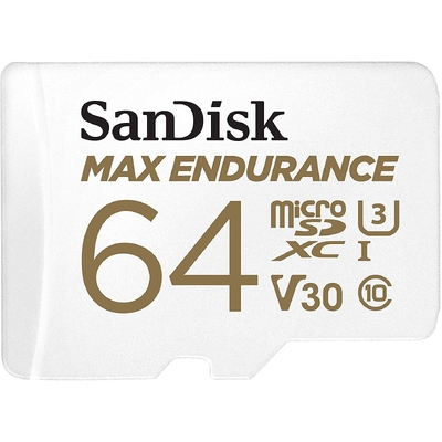 Max Endurance Microsdxc Card Sqqvr 64G (30 000 Hrs) Uhs-I C10 U3 V30