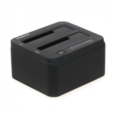 Dual Bay Usb 3.0 Aluminium Docking Station For 2.5" And 3.5" Sata Hdd Black