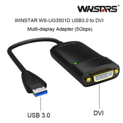 WINSTAR WS-UG3501D USB3.0 to DVI Multi-display Adapter (5Gbps)