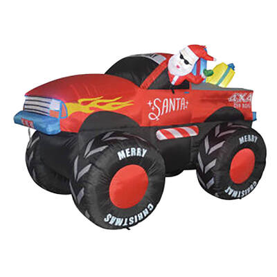 2.1m Santa & Monster Truck Built-In Blower LED Lighting