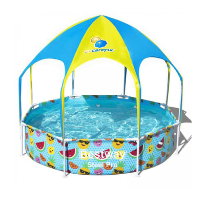 Kids Above Ground Pool & UV Protected Canopy 1688 Litre