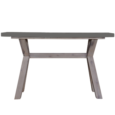 130Cm Hall Entrance Console Table With Concrete Top - Grey