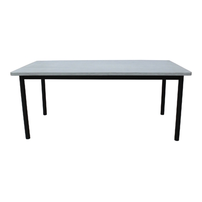 180Cm 6 Seater Outdoor Dining Table Glass Concrete Top