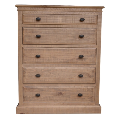 Tallboy 5 Chest Of Drawers Bed Storage Cabinet Stand - Natural