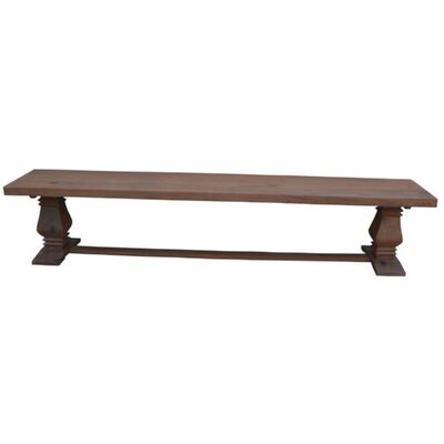 Dining Table Seat Bench 230Cm French Provincial Pedestal Solid Timber