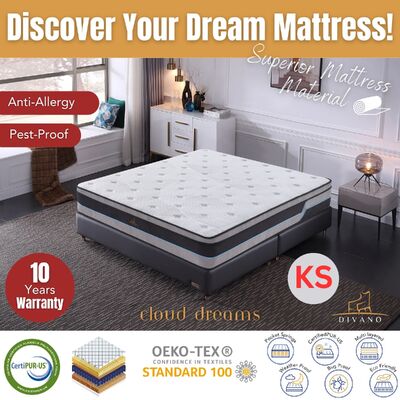 King Single Pocket Spring Luxury Plush Top 28Cm Mattress