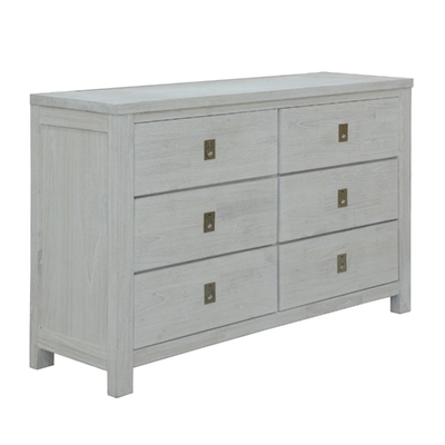 Dresser 6 Chest Of Drawers Storage Cabinet White Wash