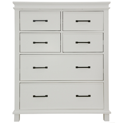 Tallboy 6 Chest Of Drawers Solid Pine Wood Bed Storage Cabinet - White