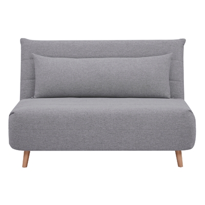 2 Seater Sofa Futon Bed Love Seat Fabric Lounge Couch - Grey