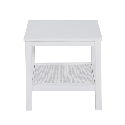 Coffee Side Table Laptop Desk Bedside Sofa End Tables Mindi Wood - White